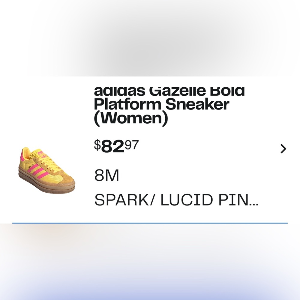 adidas Gazelle Bold Platform Sneaker in Yellow and Pink